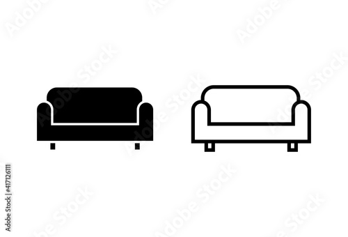 Sofa icon set. sofa icon illustration