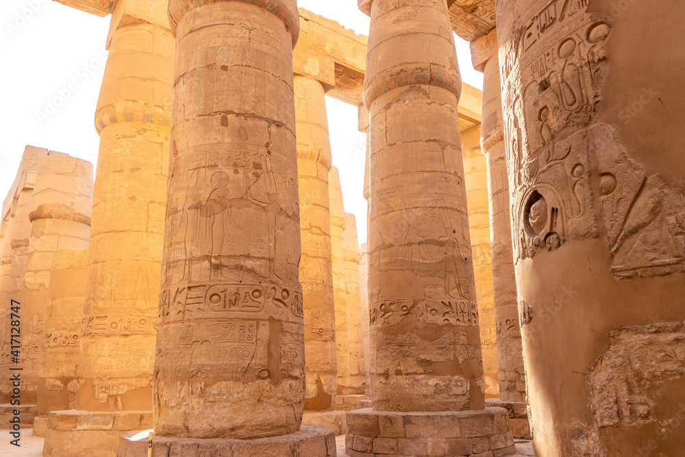 the Karnak temple of Luxor, Egypt. this was the largest temple complex of Amun-Ra god in ancient Thebes town the Karnak temple of Luxor, Egypt. this was the largest temple complex of Amun-Ra god in ancient Thebes town