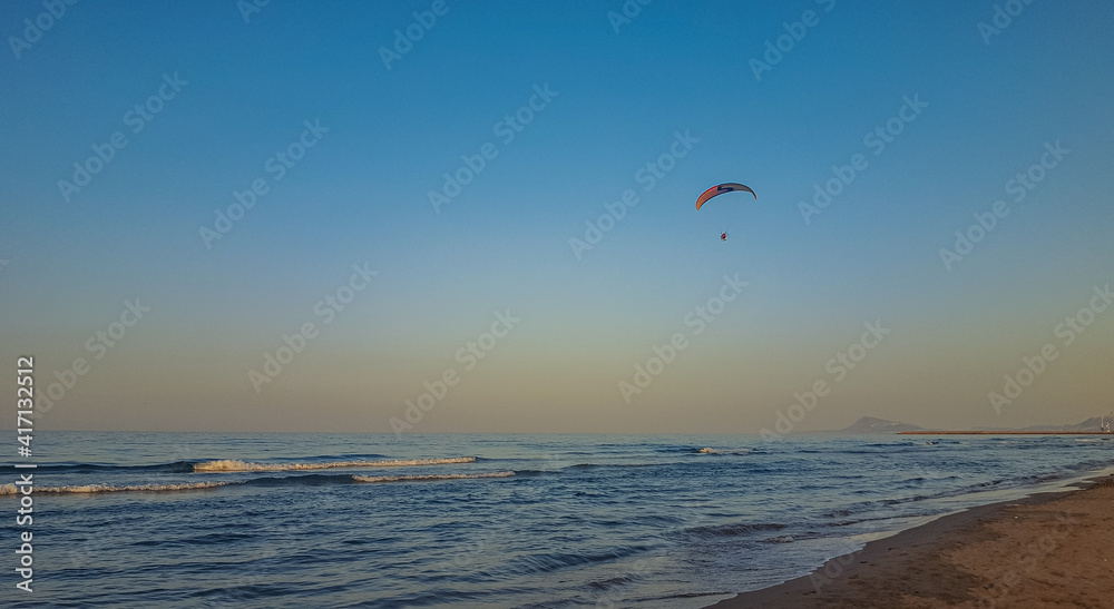 parachute at the beach