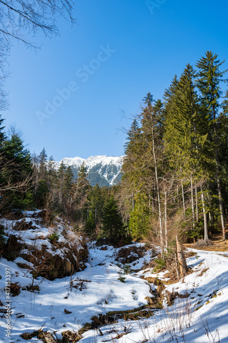 Piatra Craiului mountains in winter