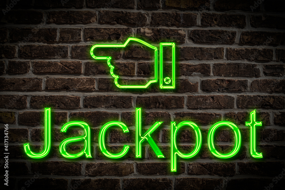 Fototapeta premium Leuchtreklame Jackpot
