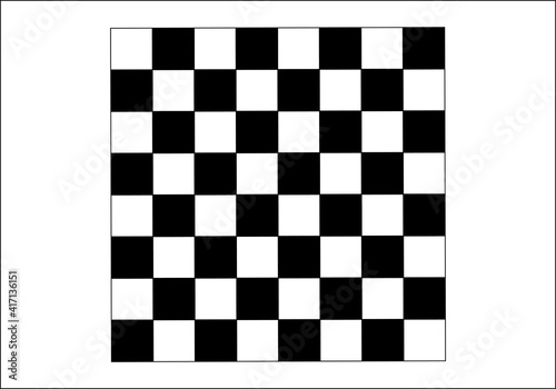 Tablero de ajedrez en blanco y negro