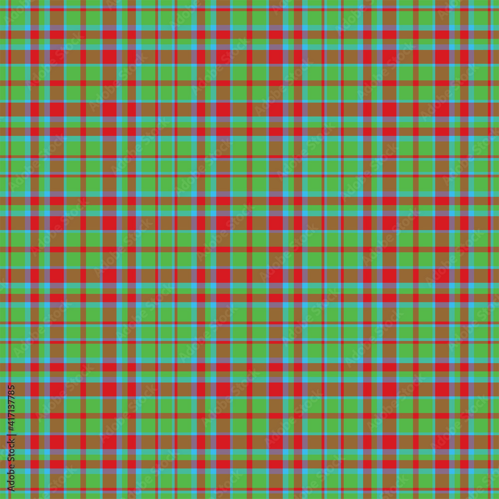 Obraz premium Plaid seamless pattern. Vector background of textile ornament. Flat fabric design.