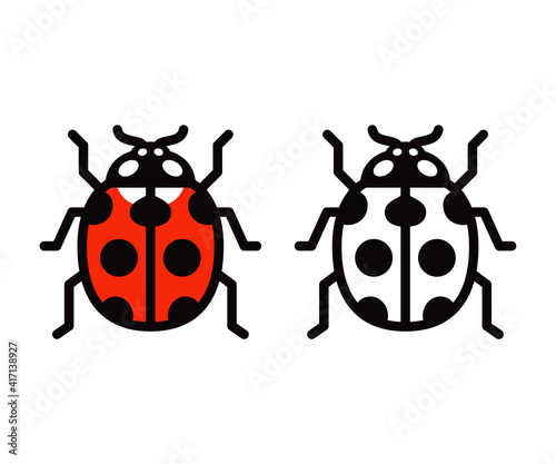 Cartoon ladybug icon