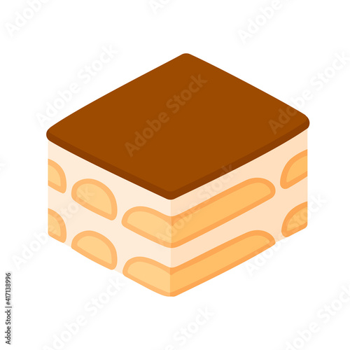 Tiramisu dessert illustration
