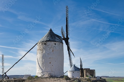 The famous windmills of La Mancha. Spain
