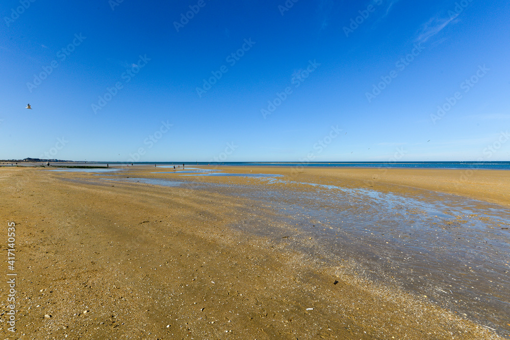plage, sable, Houlgate, Calvados, 14, Normandie