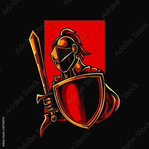 Knight E Sport Mascot Logo