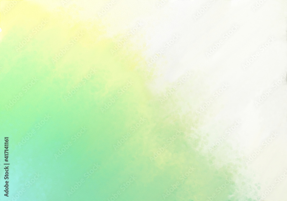ブルーグリーン グリーン イエロー 白の水彩グラデーション抽象的背景イラスト Stock イラスト Adobe Stock