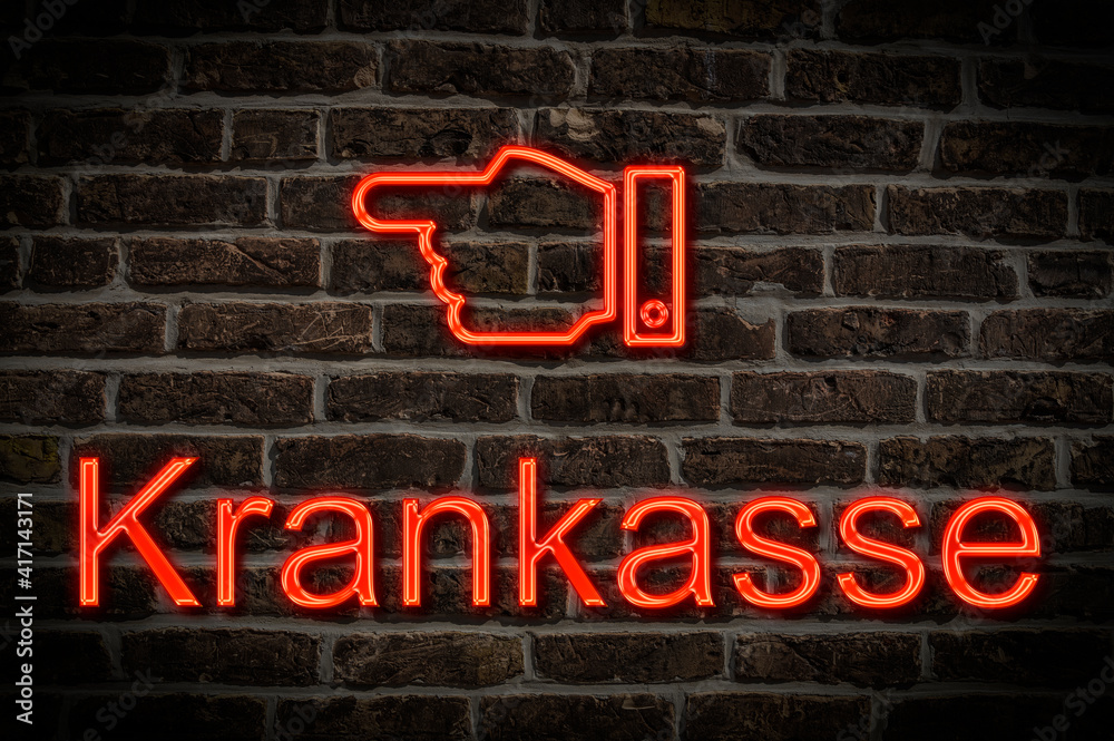 Leuchtreklame Krankenkasse