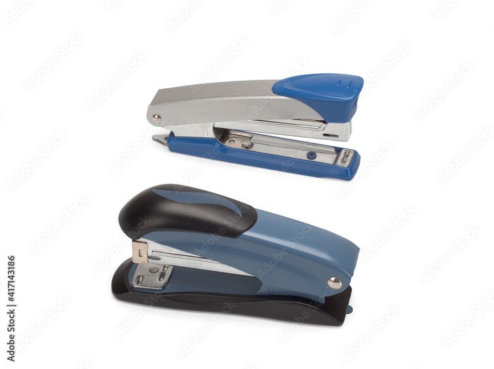 Top view of two stapler isolate on a white background. Top view of two stapler isolate on a white background.