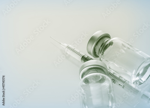 syringe and medicine bottle for injection