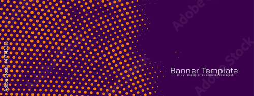 Modern halftone design violet color banner
