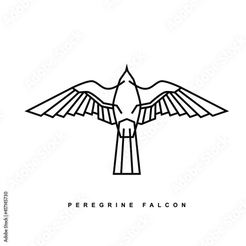 Wallpaper Mural peregrine falcon icon logo