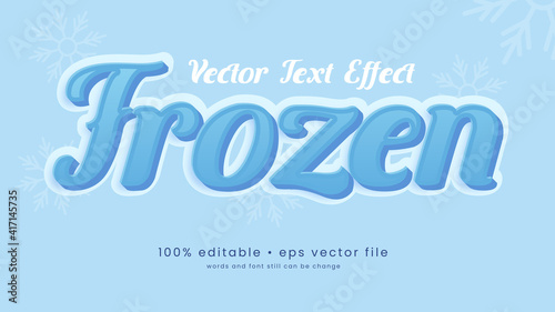 Cute frozen text effect