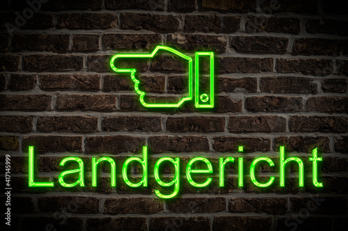 Leuchtreklame Landgericht