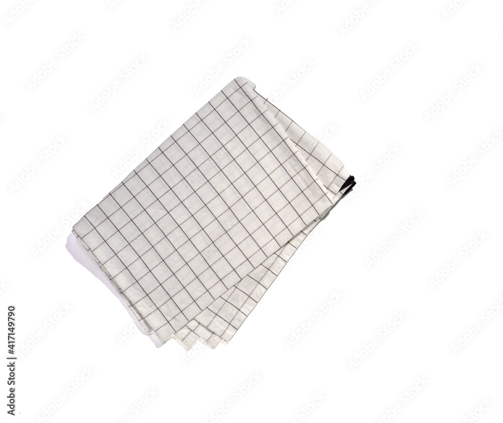 Fototapeta premium Linen napkin isolated on white background.