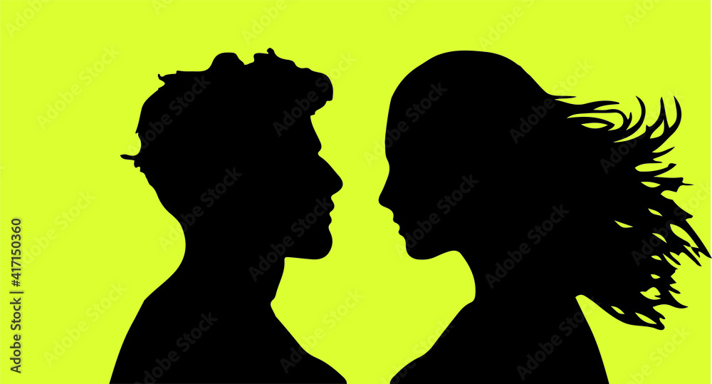 man and woman vector illustration isolated on background