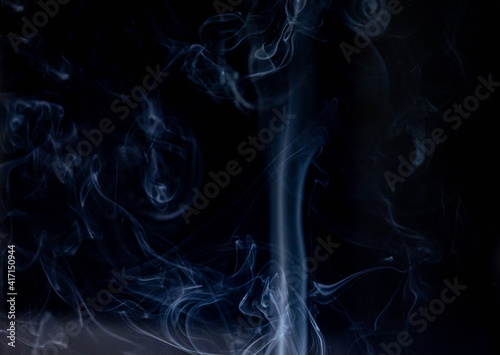 Incense (bikhawr)  Smoke on Black Backdrop. photo