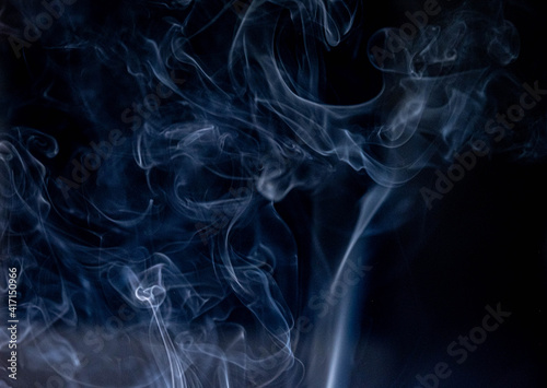Incense  bikhawr   Smoke on Black Backdrop.