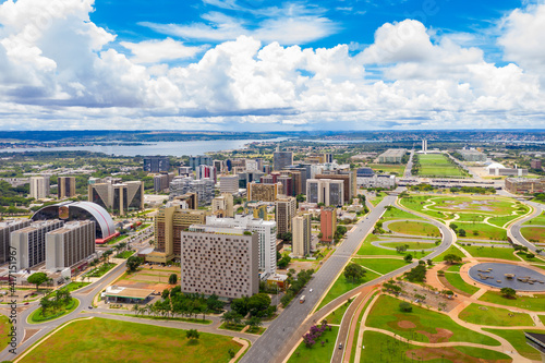 Brasilia, Brazil, avenue of the monumental axis in the Federal District,  photo