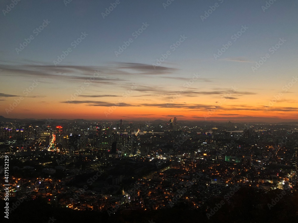 sunset over the city sunset over the city
