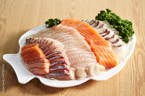 Various kinds of fresh sashimi