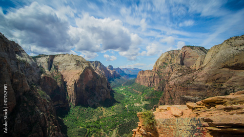 Top of the Angels Landing in the Zion National Park, Utah, USA