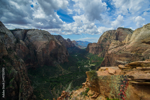 Top of the Angels Landing in the Zion National Park, Utah, USA