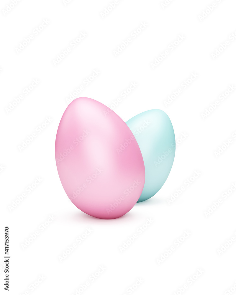 Painted easter eggs isolated on white background Painted easter eggs isolated on white background