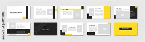 Business presentation template design. Minimalis, modern and keynote vector illustration