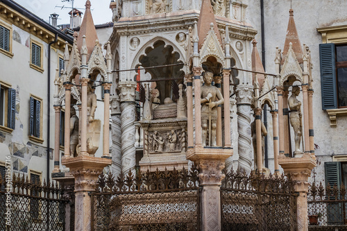 Scaliger Tombs (Arche Scaligere) - group of five Gothic funerary monuments in Verona, Italy, celebrating the Scaliger family, who ruled in Verona from the 13th to the late 14th century. photo