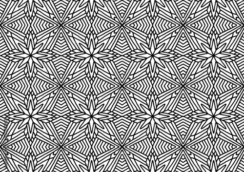 pattern for coloring drawn on a white background with abstract geometric figures, vector, tile, mosaic