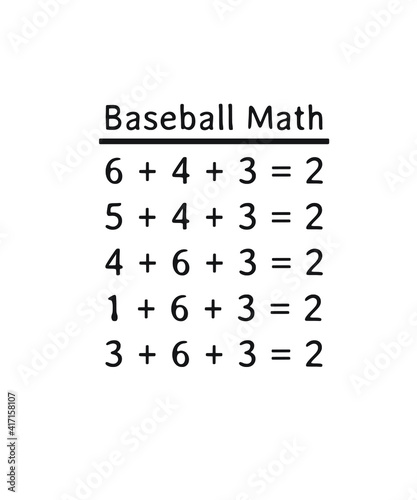 Baseball Math graphic design vector for t-shirt, tees, match, party, festival, brand, company, business, logo, vector, fun, gifts, website in a high resolution editable printable file.