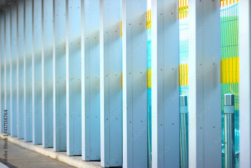 Fototapeta premium Inside of a large bus shelter