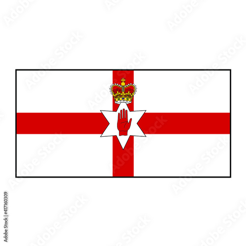 Northern Ireland Ulster Banner Flag Vector rectangle part of United Kingdom