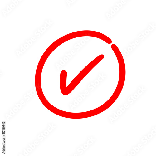 Free Download Check mark sign inside a circle, confirm or approved symbol illustration - Vector - GFXLoad