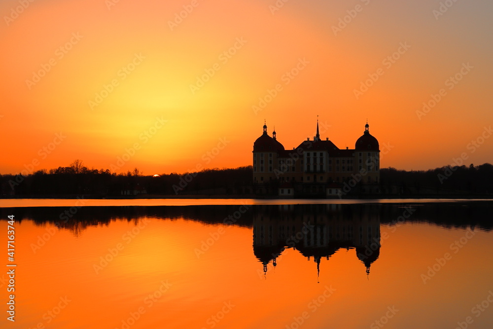 Sunset at Moritzburg Castle