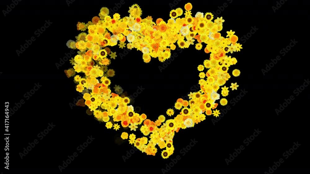 Colorful Sparkling Yellow Flowers. Colorful Sparkling Yellow Flowers.