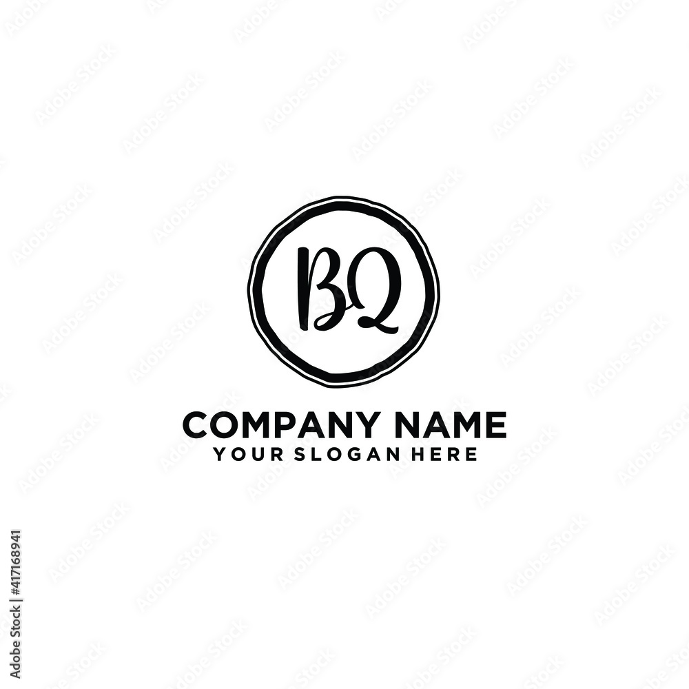 Letter BQ Beautiful handwriting logo