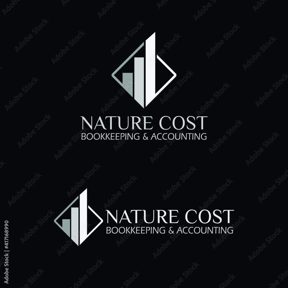 Fototapeta premium modern logo design for a financial industry. creative vector