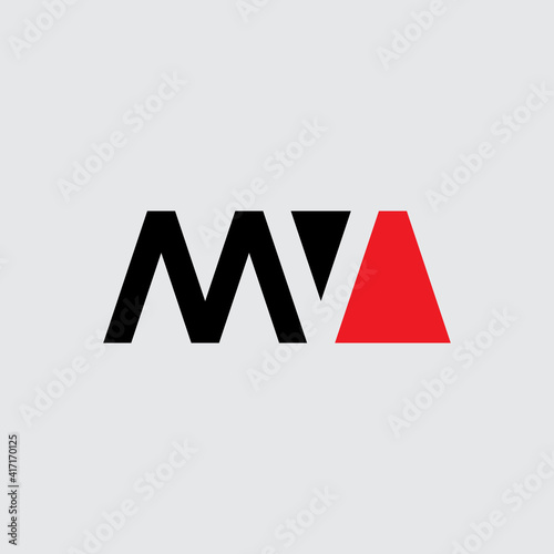 M and V - initials or logo. MV - monogram or logotype. Vector design element or icon.