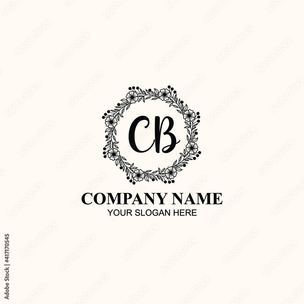 Letter CB Beautiful handwriting logo