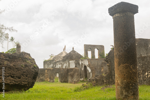 ZANZIBAR, TANZANIA.The historical ruins of the Maruhubi Palace, which belonged to Sultan Barghash, on the island of Zanzibar, Tanzania.