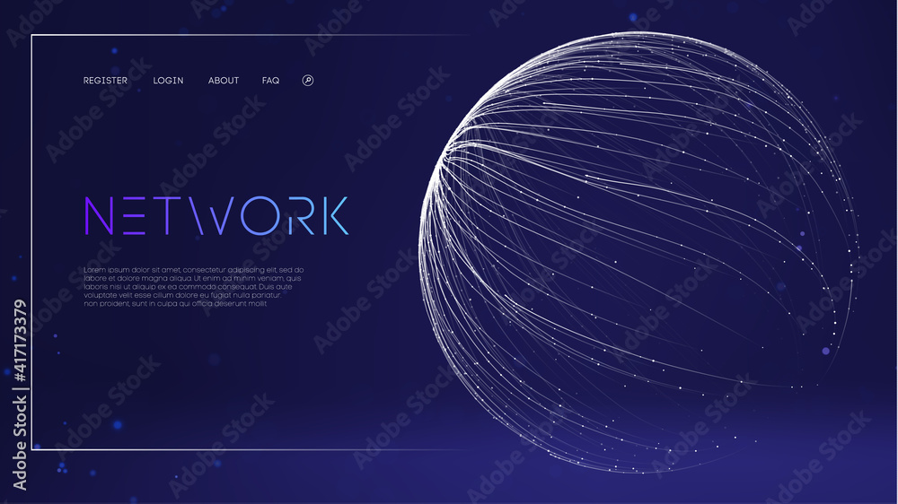 Fotografía Blockchain transfer satellite future communications vector background