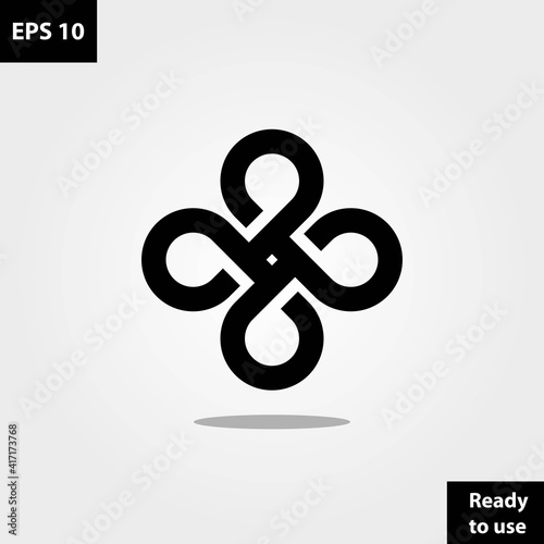 Twirl abstract geometrical infinity logo company, logo vector template design. Ready to use, easy for edit.