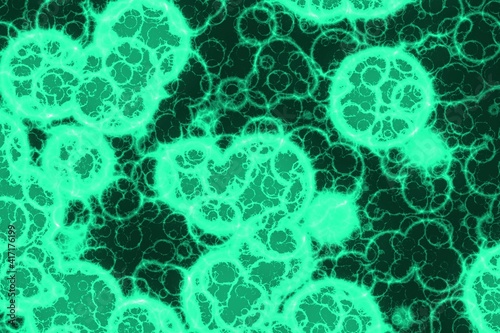 design teal, sea-green deep biological scratch computer art background or texture illustration