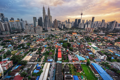Canvas Print Kuala Lumpur City Centre Morning View