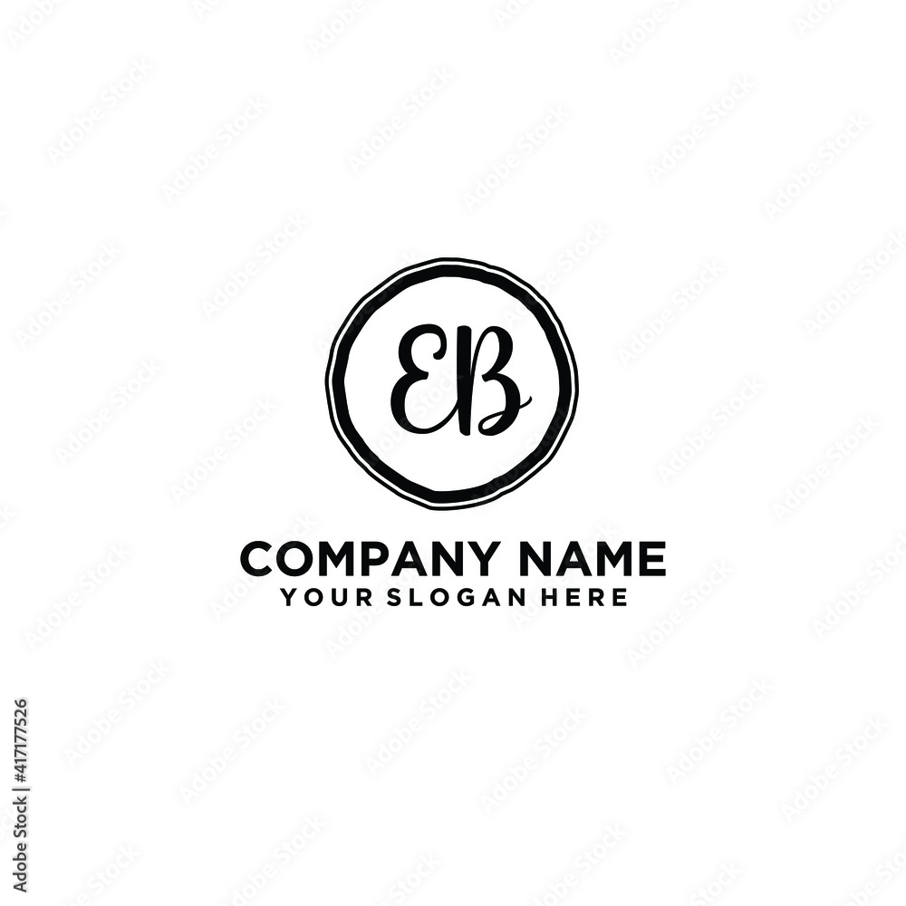 Letter EB Beautiful handwriting logo