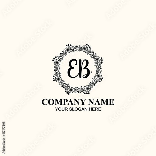 Fototapeta Naklejka Na Ścianę i Meble -  Letter EB Beautiful handwriting logo
